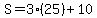 S=3%2825%29%2B10