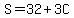 S=32%2B3C