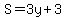S=3y%2B3