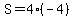 S=4%28-4%29
