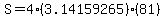 S=4%283.14159265%29%2881%29