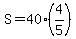 S=40%284%2F5%29