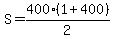 S=400%281%2B400%29%2F2