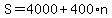 S=4000+%2B+400%2An