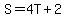 S=4T%2B2