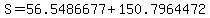 S=56.5486677%2B150.7964472