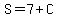 S=7%2BC