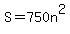 S=750n%5E2