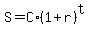 S=C%2A%281%2Br%29%5Et