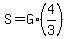 S=G%2A%284%2F3%29