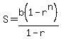 S=b%281-r%5En%29%2F%281-r%29