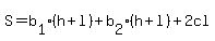 S=b%5B1%5D%28h%2Bl%29%2Bb%5B2%5D%28h%2Bl%29%2B2cl