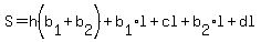 S=h%28b%5B1%5D%2Bb%5B2%5D%29%2Bb%5B1%5Dl%2Bcl%2Bb%5B2%5Dl%2Bdl