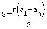 S=n%28a%5B1%5D%2Ba%5Bn%5D%29%2F2