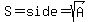 S=side=sqrt%28A%29