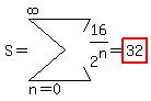 S=sum%2816%2F2%5En%2Cn=0%2Cinfinity%29=highlight%2832%29