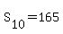 S%5B10%5D=165