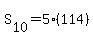 S%5B10%5D=5%28114%29