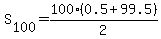 S%5B100%5D=100%280.5%2B99.5%29%2F2