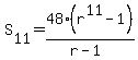 S%5B11%5D=48%28r%5E11-1%29%2F%28r-1%29