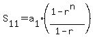 S%5B11%5D=a%5B1%5D%28%281-r%5En%29%2F%281-r%29%29