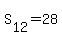 S%5B12%5D+=+28