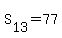 S%5B13%5D=77