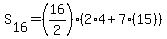 S%5B16%5D=%2816%2F2%29%282%2A4%2B7%2815%29%29
