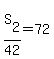 S%5B2%5D%2F42=72