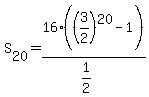 S%5B20%5D=16%28%283%2F2%29%5E20-1%29%2F%281%2F2%29