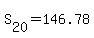 S%5B20%5D+=+146.78