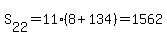 S%5B22%5D+=+11%288%2B134%29+=+1562