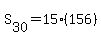 S%5B30%5D+=+15%28156%29