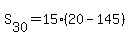 S%5B30%5D+=+15%2820+-+145%29