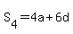 S%5B4%5D+=+4a+%2B+6d