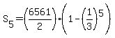 S%5B5%5D=%286561%2F2%29%281-%281%2F3%29%5E5%29