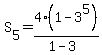 S%5B5%5D=4%281-3%5E5%29%2F%281-3%29