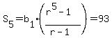 S%5B5%5D=b%5B1%5D%2A%28%28r%5E5-1%29%2F%28r-1%29%29=93