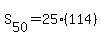 S%5B50%5D=25%28114%29