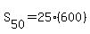S%5B50%5D=25%28600%29