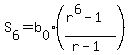 S%5B6%5D=b%5B0%5D%28%28r%5E6-1%29%2F%28r-1%29%29