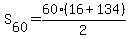 S%5B60%5D+=+60%2A+%2816+%2B+134%29+%2F+2