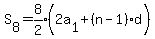 S%5B8%5D=expr%288%2F2%29%282a%5B1%5D%2B%28n-1%29d%5E%22%22%29