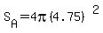 S%5BA%5D+=+4pi%284.75%29%5E2