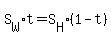 S%5BW%5Dt=S%5BH%5D%281-t%29