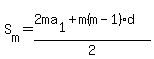 S%5Bm%5D=%282ma%5B1%5D%2Bm%28m-1%29d%29%2F2