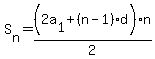 S%5Bn%5D=%282a%5B1%5D%2B%28n-1%29d%29n%2F2