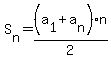 S%5Bn%5D=%28a%5B1%5D%2Ba%5Bn%5D%29%2An%2F2