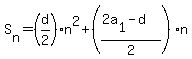 S%5Bn%5D=%28d%2F2%29n%5E2%2B%28%282a%5B1%5D-d%29%2F2%29n