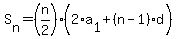 S%5Bn%5D=%28n%2F2%29%282%2Aa%5B1%5D%2B%28n-1%29d%29